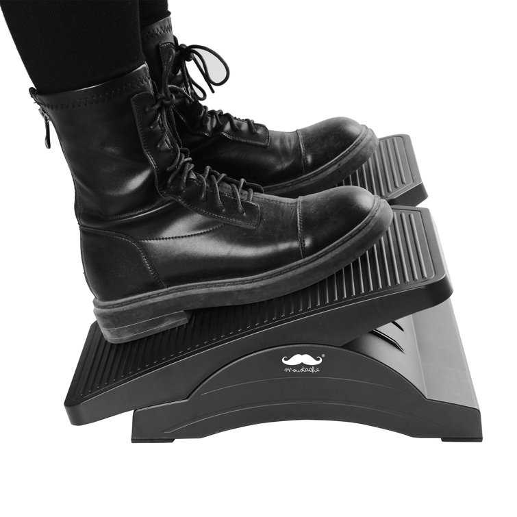 LIVINGbasics Ergonomic Adjustable Office Footrest With 2 Separate Foot